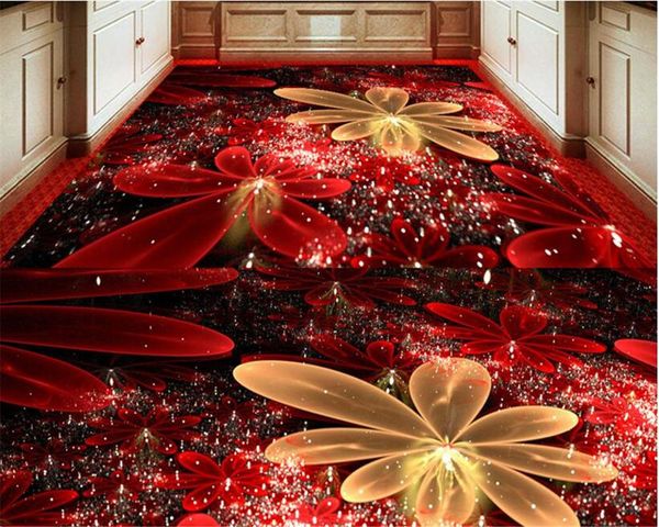

papel de parede custom home furnishing decorative painting colorful flowers light highlights 3d flooring wallpaper
