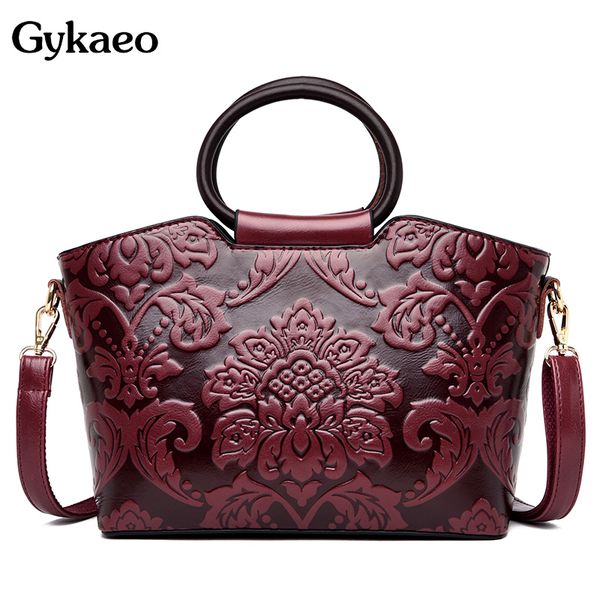 

handbags women bags flower prints tote bag ladies leather vintage shoulder bags for women 2020 summer hand bag