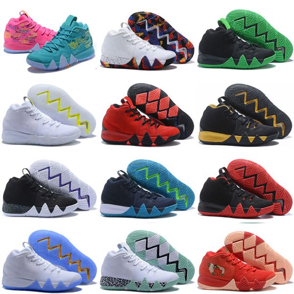

kyrie iv 4 confetti men sneakers high ankle irving basketball zoom championship finals sports training shoes size 40-46