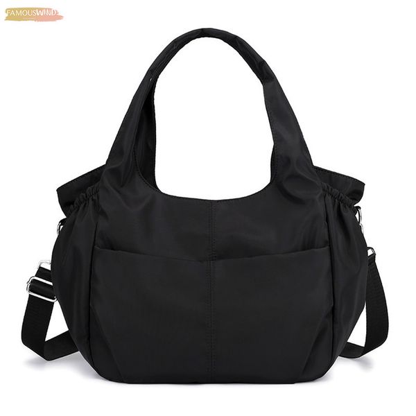 

fashion waterproof women handbag casual large shoulder hobos bag nylon big capacity tote handle design crossbody bag
