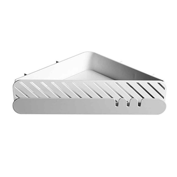 

drain multifunctional no drilling wall mounted storage rack washroom with hook shampoo bathroom shelf easy install triangle