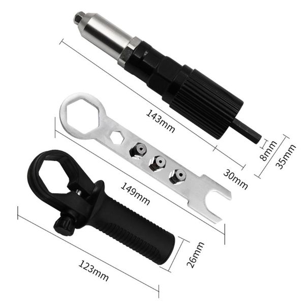 

professional electric rivet nut gun adapter set cordless riveting attachment drill converter tools