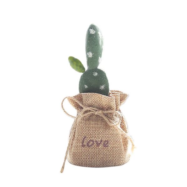 

nordic artificial succulent cactus linen potted plant bonsai home garden decor d08d