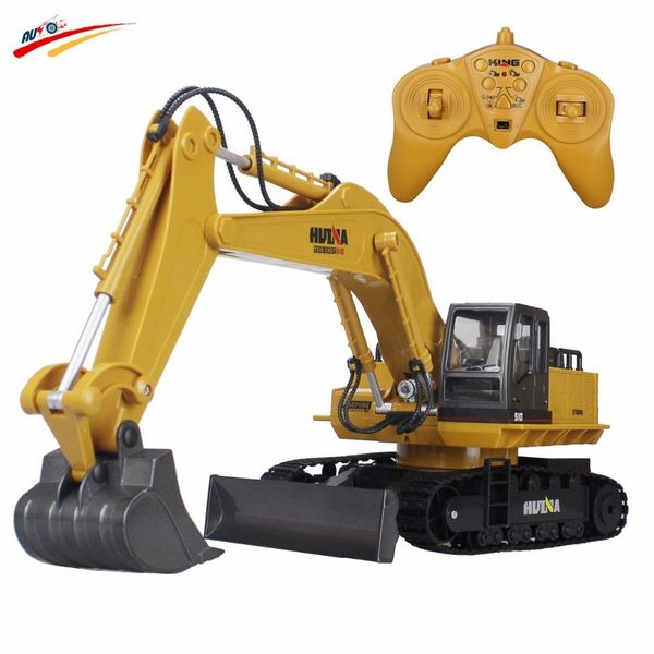 

rc truck 11ch excavator alloy 2.4g backhoes bulldozer remote control digger engineering vehicle model electronic kids hobby toys y200414