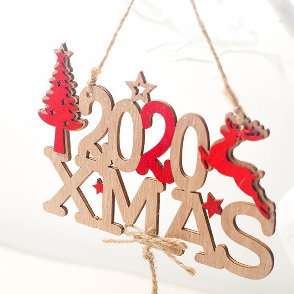 

new year 2020 navidad 2019 deer xmas wood christmas tree ornaments pendant hanging gifts christmas decorations for home