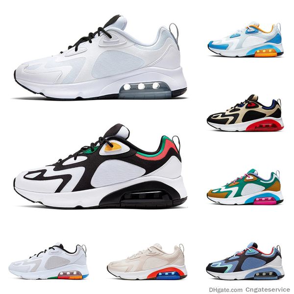 

2019 new 200 men running shoes white metallic gold rasta desert sand royal pulse breathable mens trainer air mens sports sneaker runner