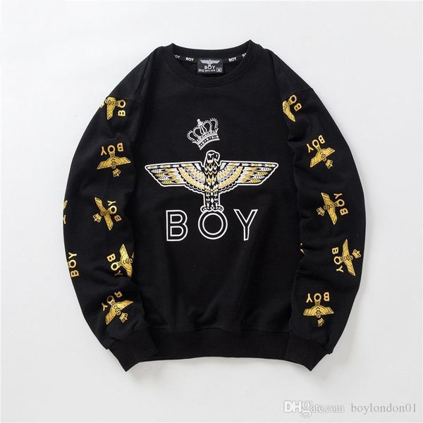 

boy london designer hoodies jacket mens hip hop sweatshirts fashion couples cotton pullover t shirt black size s-2xl