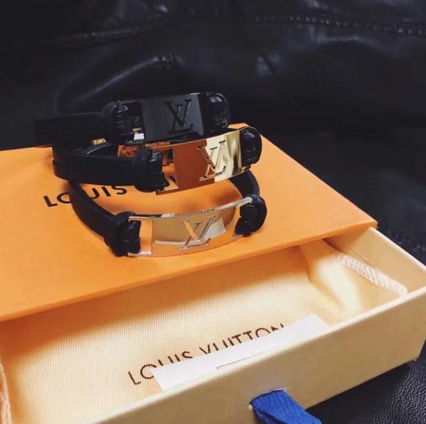 

цвет сетки из натуральной кожи браслет золото v-образный металла украшения для женщин человек моды кожа рук catenary ювелирные изделия, Black