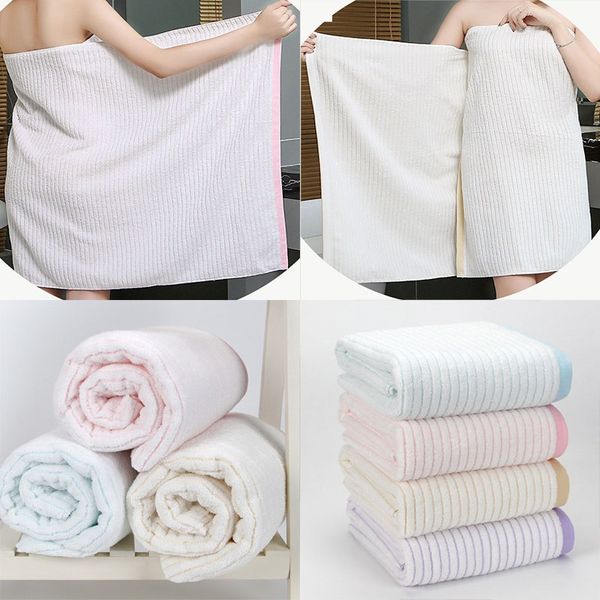 

new cotton bath towel lady girls spa shower towel stripe body wrap bath robe beach spa bathrobes home l supplies 140*70cm fa2383