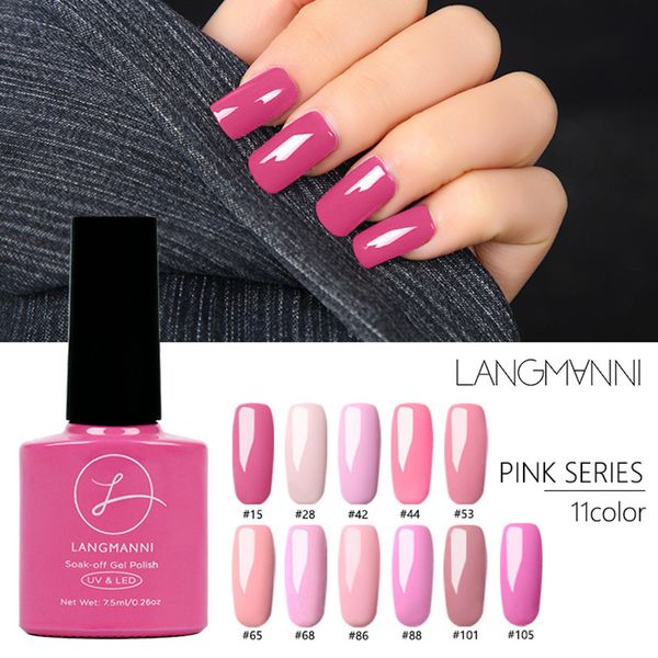 

solid color gel finger nail gel polish nail art beauty decoration supplies ornament hb88, Red;pink