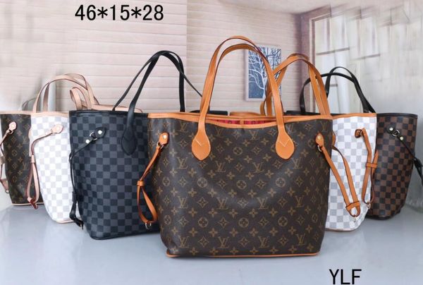 

Pu pink ugao 4 color lattice 2pc et new handbag la he de igner handbag tote bag cro body bag women me enger houlder bag