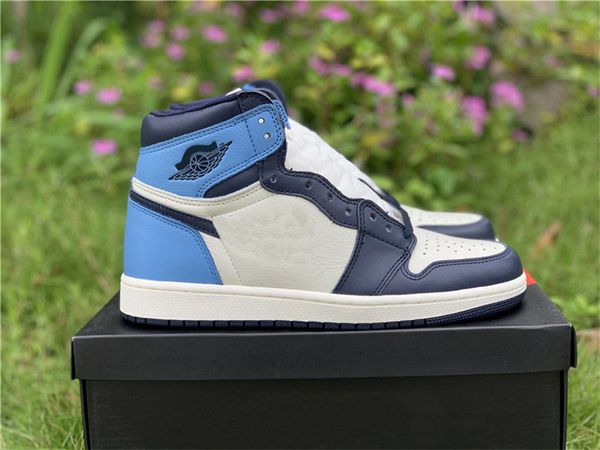 

Authentic air high og 1 ail ob idian univer ity blue ba ketball hoe men 50jordan port neaker 555088 140 with original box