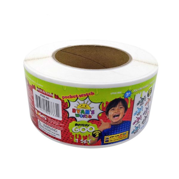 Rotolo di imballaggio per bambini guarda l'etichetta adesiva adesiva in vinile stampa a colori etichette per pacchetti adesivi per la promozione del logo elettronico in carta