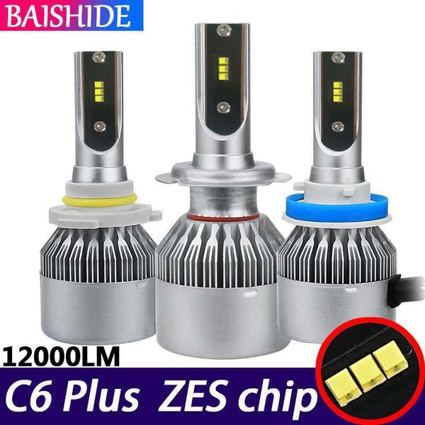 

baishide zes chip h4 led h7 4500k 8000k 6500k h1 h3 h8 h9 h11 9005 hb3 9006 hb4 60w 12000lm auto fog light 12v c6 car headlight