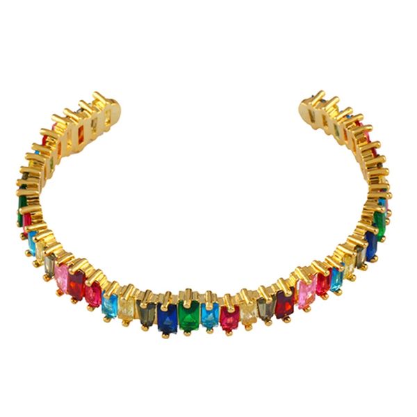 

rainbow bracelet women cz bracelet golden rainbow jewelry, Golden;silver