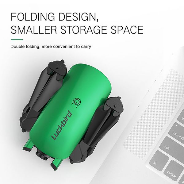 

portable mini selfie drone foldable rc helicopter wifi fpv hd camera smart fellow altitude holding automatic beauty phone control r8 720p