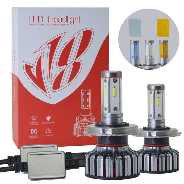 

4 sides csp h4 led canbus h7 led bulb h11 96w headlight 12000lm h8 9005/hb3 9006/hb4 3000k 6000k 10000k car lights 12v 24v csp