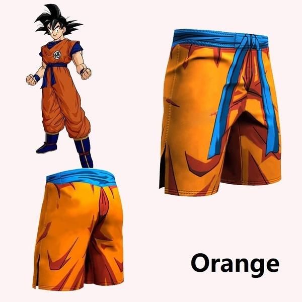 

мужская 3d печать мультфильм аниме гоку шорты шорты мужские спортивные и фитнес-брюки саян вегета отпуск мужчина, White;black