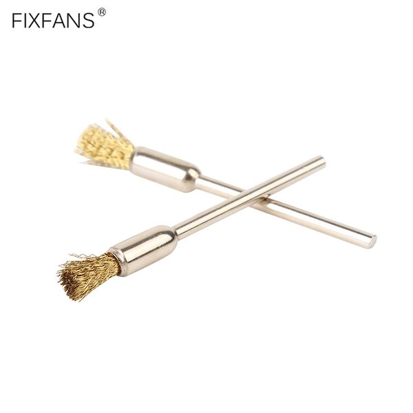 

fixfans 5 pcs mini brass wire brushes heating wire coils cleaning brush vape diy tools for rba rda rta atomizer