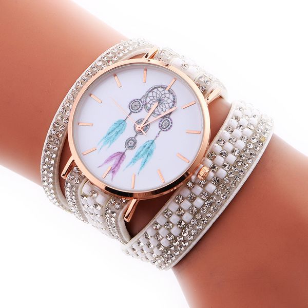 

2019 new south korea velvet wrapped around diamond-encrusted bracelet watch strap students sell like cakes, Slivery;brown