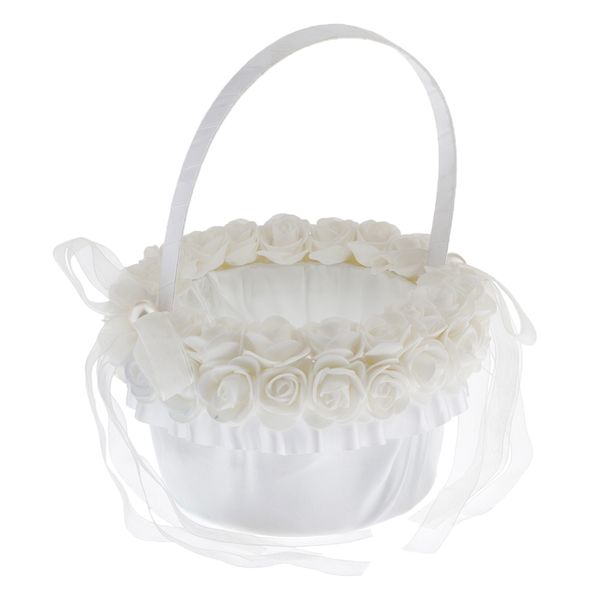 

elegant lace flower basket engagement wedding ceremony party flower basket