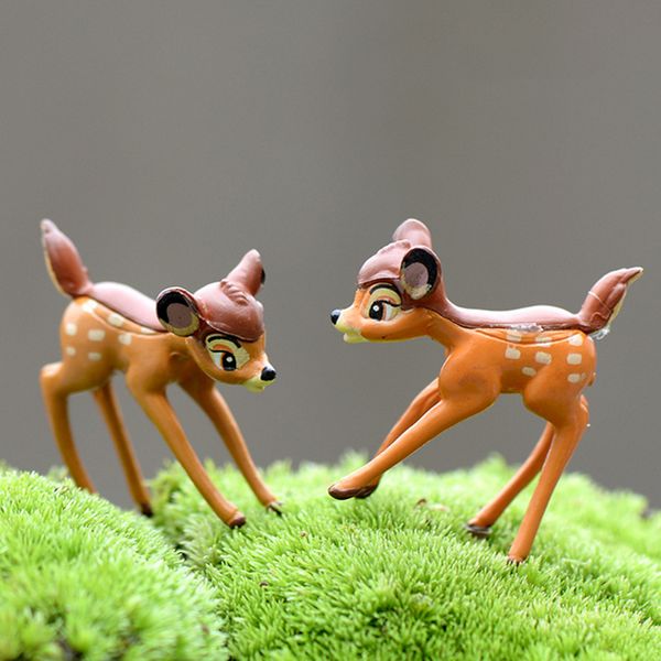 Искусственный мини -аксессуар Sika Deer Fairy Garden Miniatures Gnomes Moss Terrariums Секретары статуэток на дому аксессуар для украшения