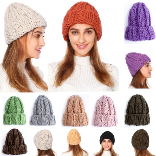 

winter hats women men beanie cap fashion knit beanie for women girls winter warm thick hats hip hop outdoor travel ski cap xmas fa2896
