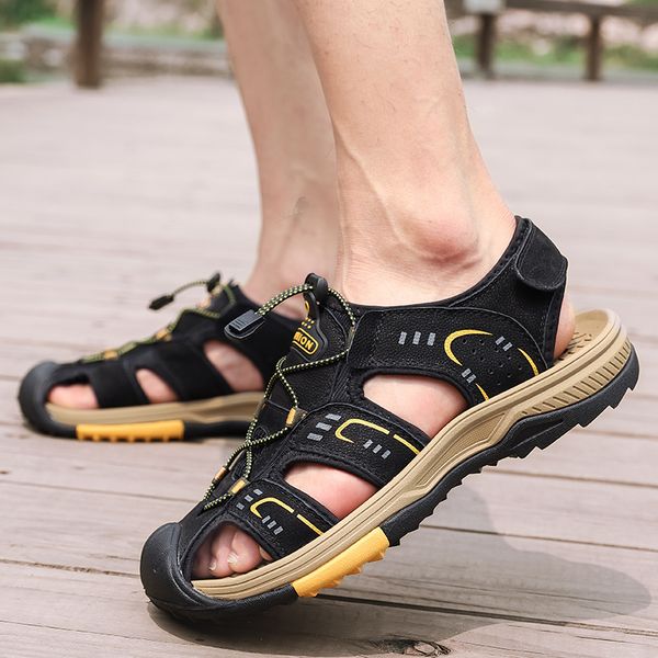 

breathabl hombre shoe shoes men on casual sandalias deportivas homme summer running slip fashion transpirables rubber zapatos, Black