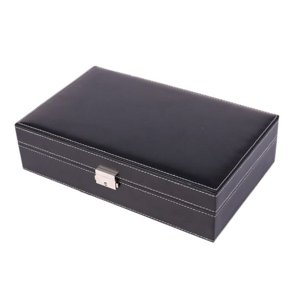 

watch box jewelry case multifunctional storage box organizer for earrings ring bracelet watch jewelry display holder, Black;blue
