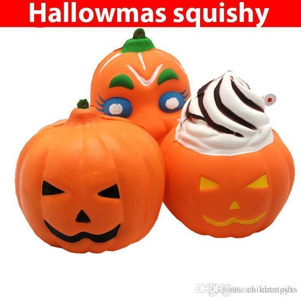 

dhl 2018 new gift wholesale hallowmas squishy pumpkin 8.5cm slow rising rebound toys squishies hand squeezed toy children halloween gifts
