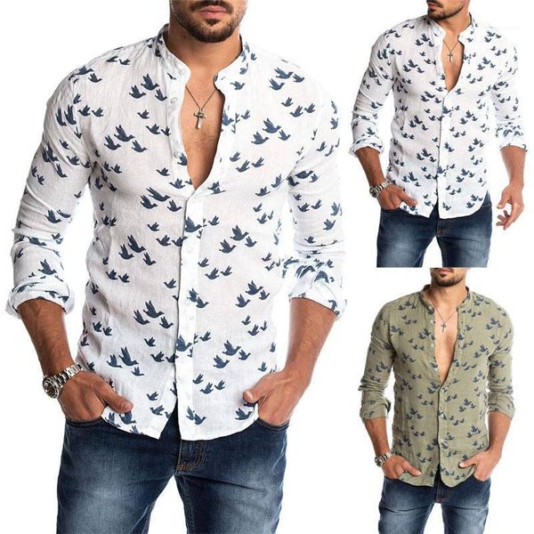

autumn long sleeve mens cardigan casual mens apparel printed mens designer shirts stand collar, White;black