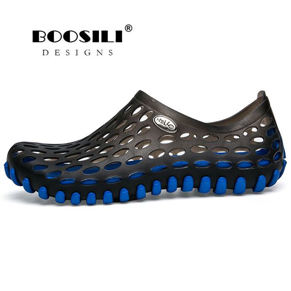 

boosili 2018 sandals men outdoor cool men sandals male stripe flat, Black