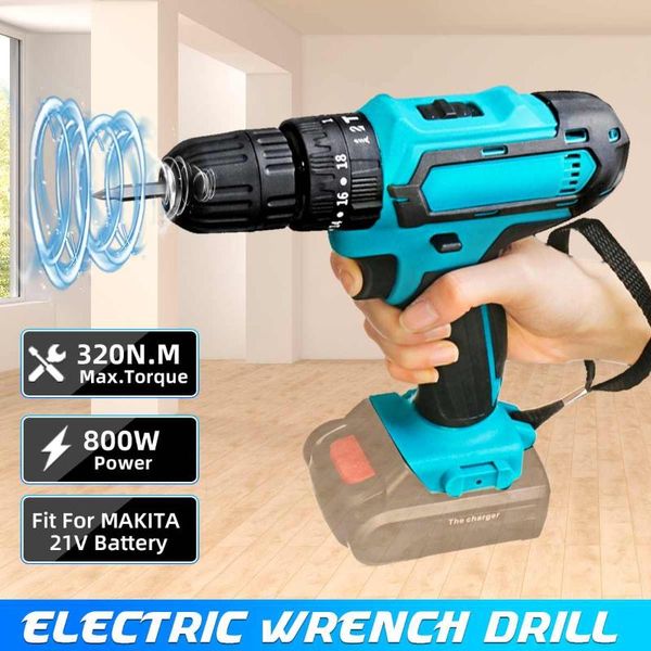 

21v electric cordless screwdriver drill 320nm torque electric drilling machine mini hand drill wireless power tool 1/2-inch