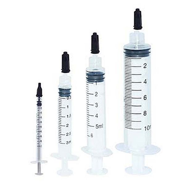 Atacado Dispensação seringas de 1ml 3 ml 5ml 10ml de plástico com ponta Cap