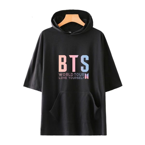 

bulletproof juvenile shirt bts group periphery tide card easy male female style thin section short sleeve even hat guard t shirts, Gray;blue