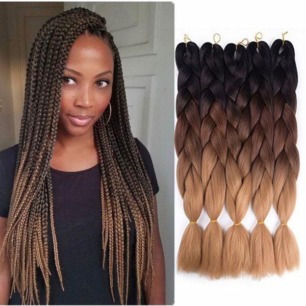 2020 Two Tone Jumbo Braiding Hair Handmade 100g Ombre Color