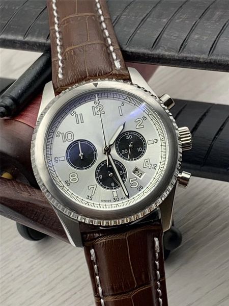 

watches watch fashion 0017 wristwatch for chronograph quartz man stainless new man white dial sale steel watch satch pskvh, Slivery;brown