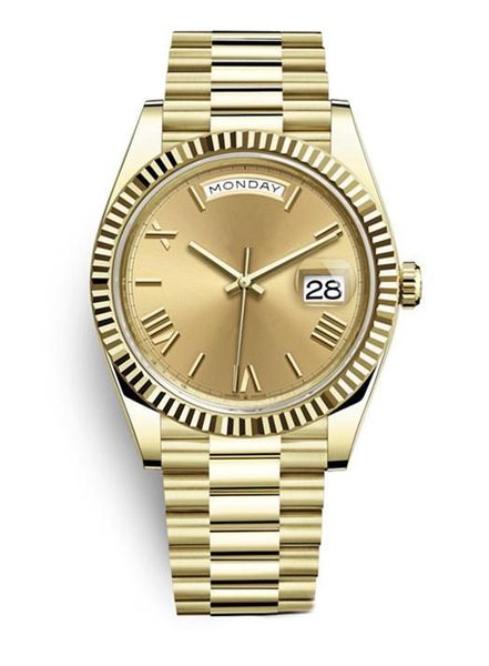 

fashion dress new watch designer business 2813 watches mechanical week calendar 18k automatic wristwatch luxury male mens swiss adnqq, Slivery;brown