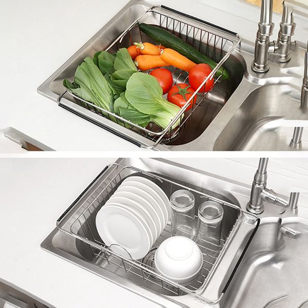 

натяжные свободно нержавеющая сталь выдвижной leak раковина бассейна drainer корзина кухня фрукты wash