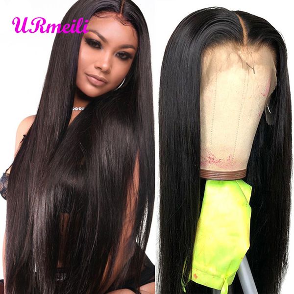 

lace front human hair wigs brazilian virgin hair perruque cheveux human hair wigs with bang full ends 150 density 13x4 lace front wigs, Black;brown