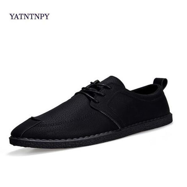 

autumn fashion men casual shoes breathable soft lace-up flats male walking wear comfort footwear black yatntnpy