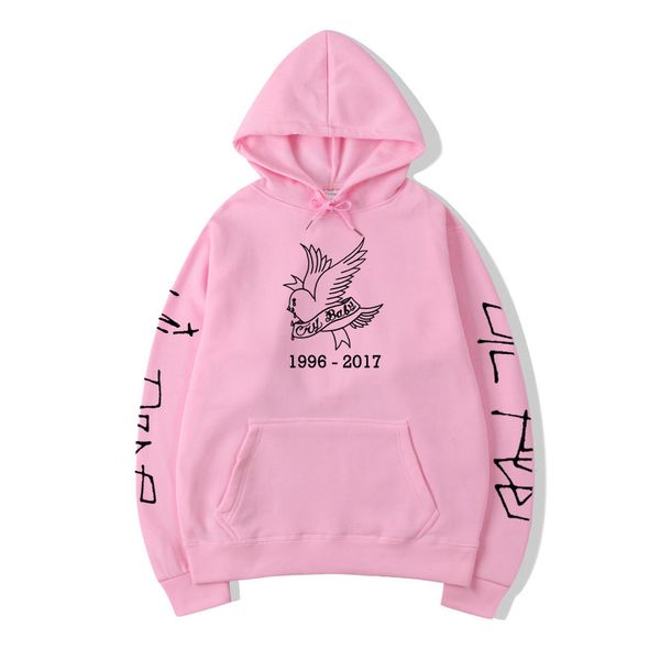 

женская одежда женщина hoodie cry baby lil peep толстовки женщины повседневная пуловер harajuku моды lil peep hip hop мужчины homme harajuku, Black