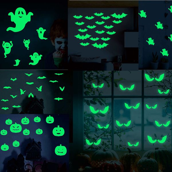 

мультфильм window наклейки хэллоуин тыква призрачные летучие мыши luminous наклейки праздник тема спальня мультфильм резные наклейки флуорес