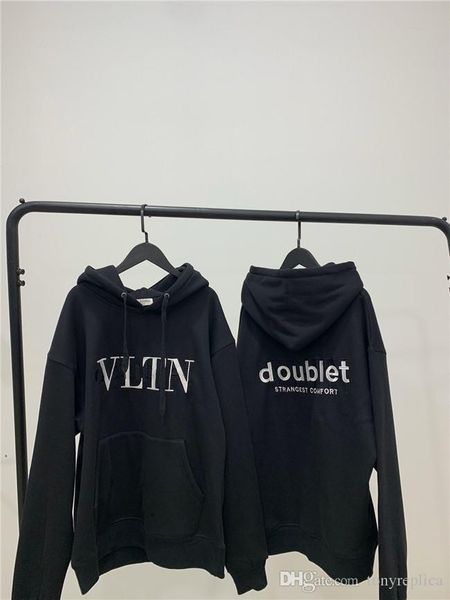 

luxurious brands design valen embroiderd letters sweater hoodies men women fashion casual streetwear sweatshirts outdoor shirts, Black