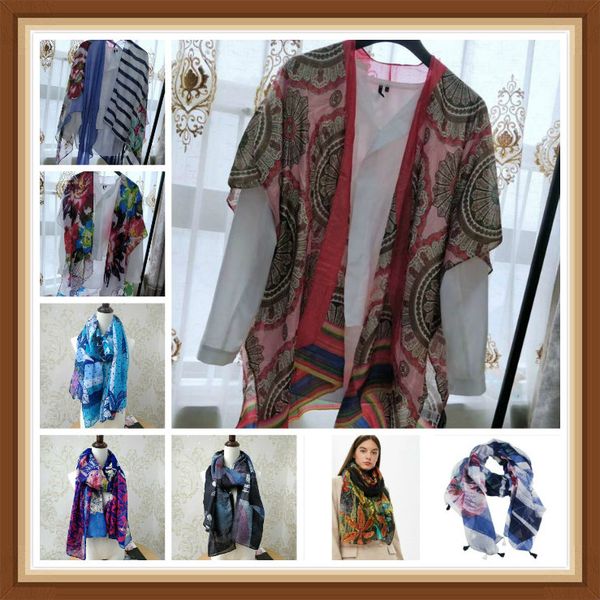 

2020 fashion spanish deg four seasons scarf and shawl gift (2, Blue;gray