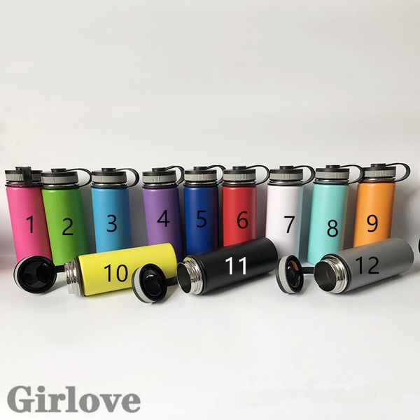 

extra large capacity 40oz sports water bottle stainless steel insulated wide mouth straw lid shaq drinking swig 12colors available