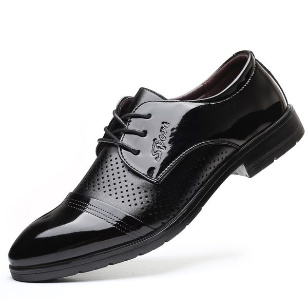 

oxford shoes for men loafers lace-up men dress shoes business zapatos de hombre de vestir formal sapato social, Black