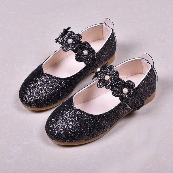 

children casual shoes girls sequins princess wedding party kids shoes baby toddler enfants black lavender green school dance, Black;grey