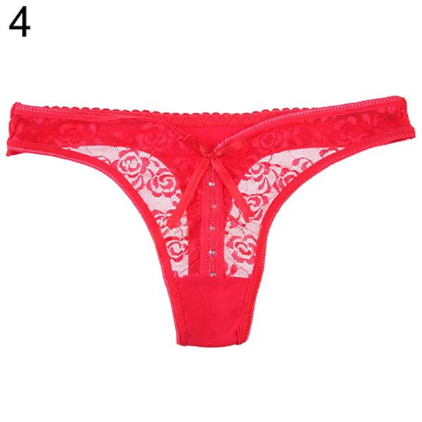 2020 Womens Sexy Lace V String Briefs Panties Thongs G String Underwear ...
