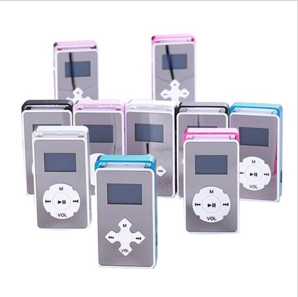 

wholesale aluminum alloy mirror mp3 player multi colors support 16gb sd tf card mini usb mp3 music media player for kids gift